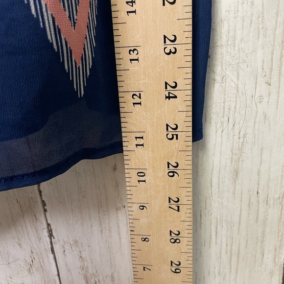 Xhilaration Blue Dress with Zigzag Design size Medium - Picture 8 of 10